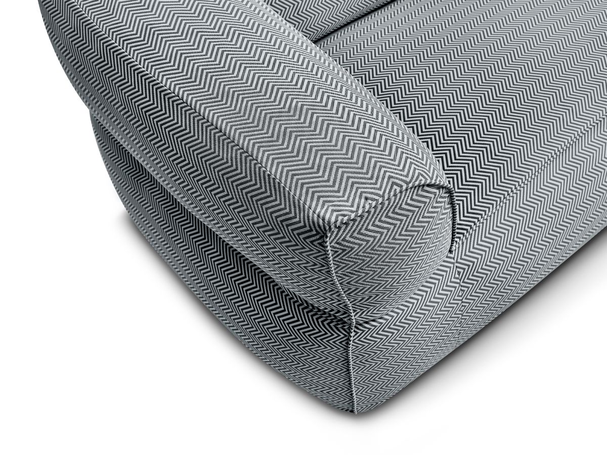 Bobochic Nour Gartensofa 3-Sitzer Stoff Schwarz