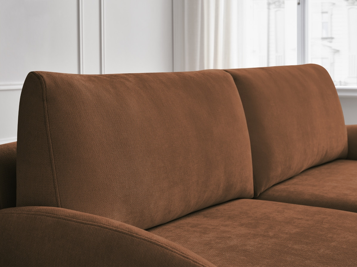 Bobochic Monica Schlafsofa 3-Sitzer mit Bettkasten Stoff Rot