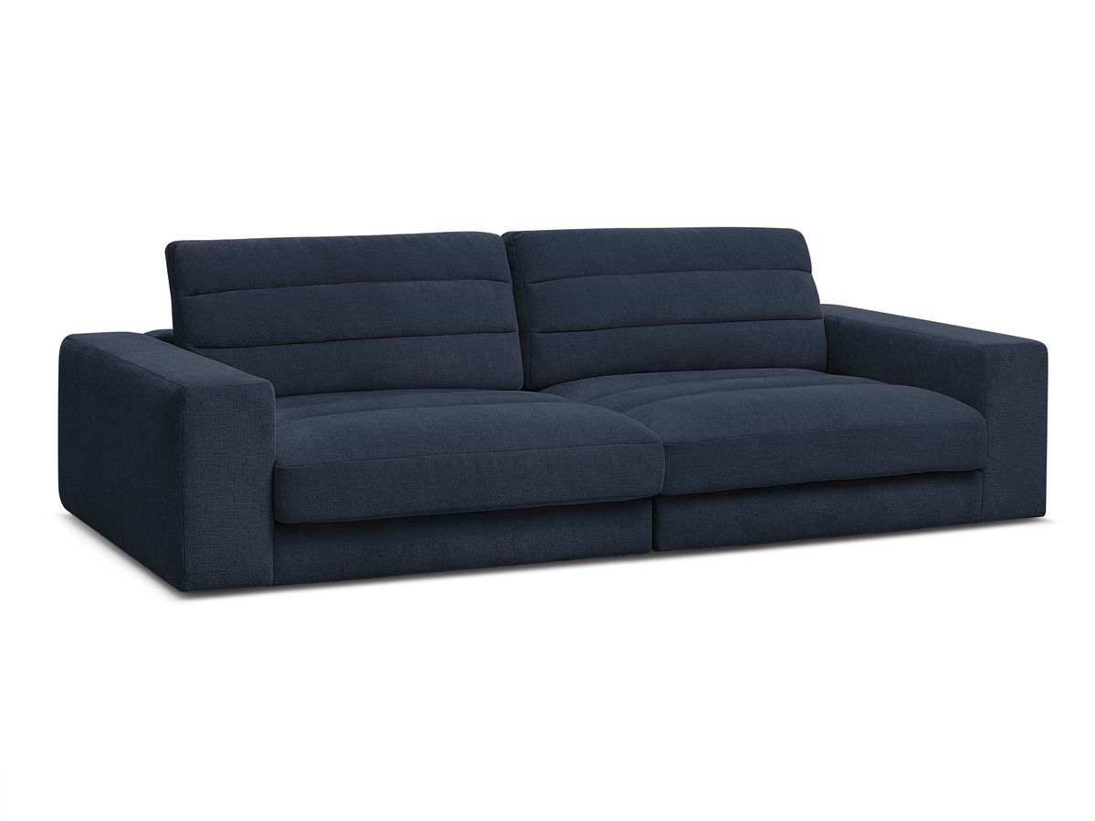 Bobochic Sierra Sofa 3-Sitzer Strukturstoff Dunkelblau