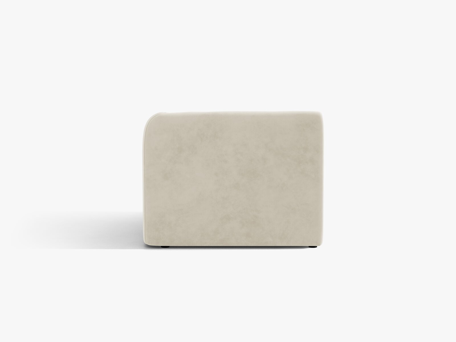Micadoni Eckmodul Miley 1-Sitzer Rechts Samt Bluvel Helles Beige
