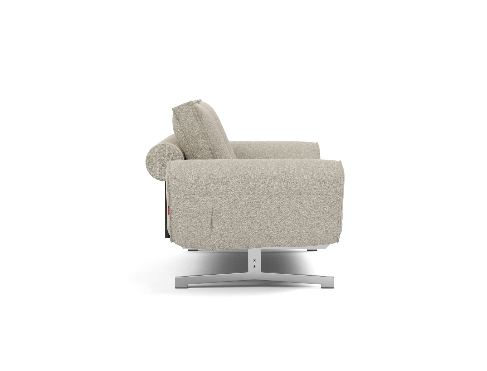 Tagesbett Ghia Boucle Skandi 539-Beige Beine Chrom