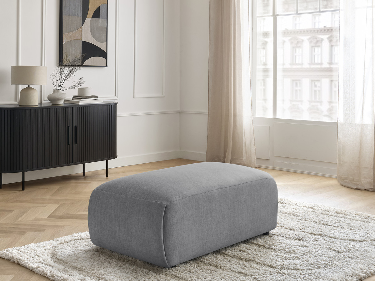 Bobochic Jana Pouf 63 × 114 cm Samt Dunkelgrau