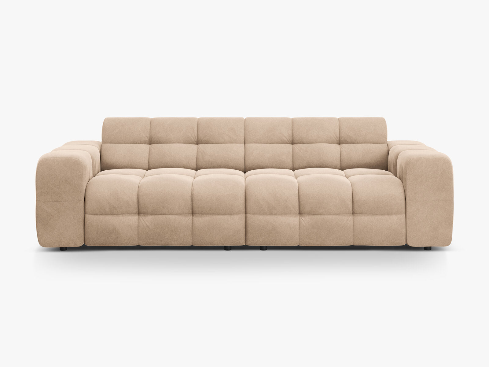 Micadoni Sofa Kendal 4-Sitzer Samt Mandel Beige