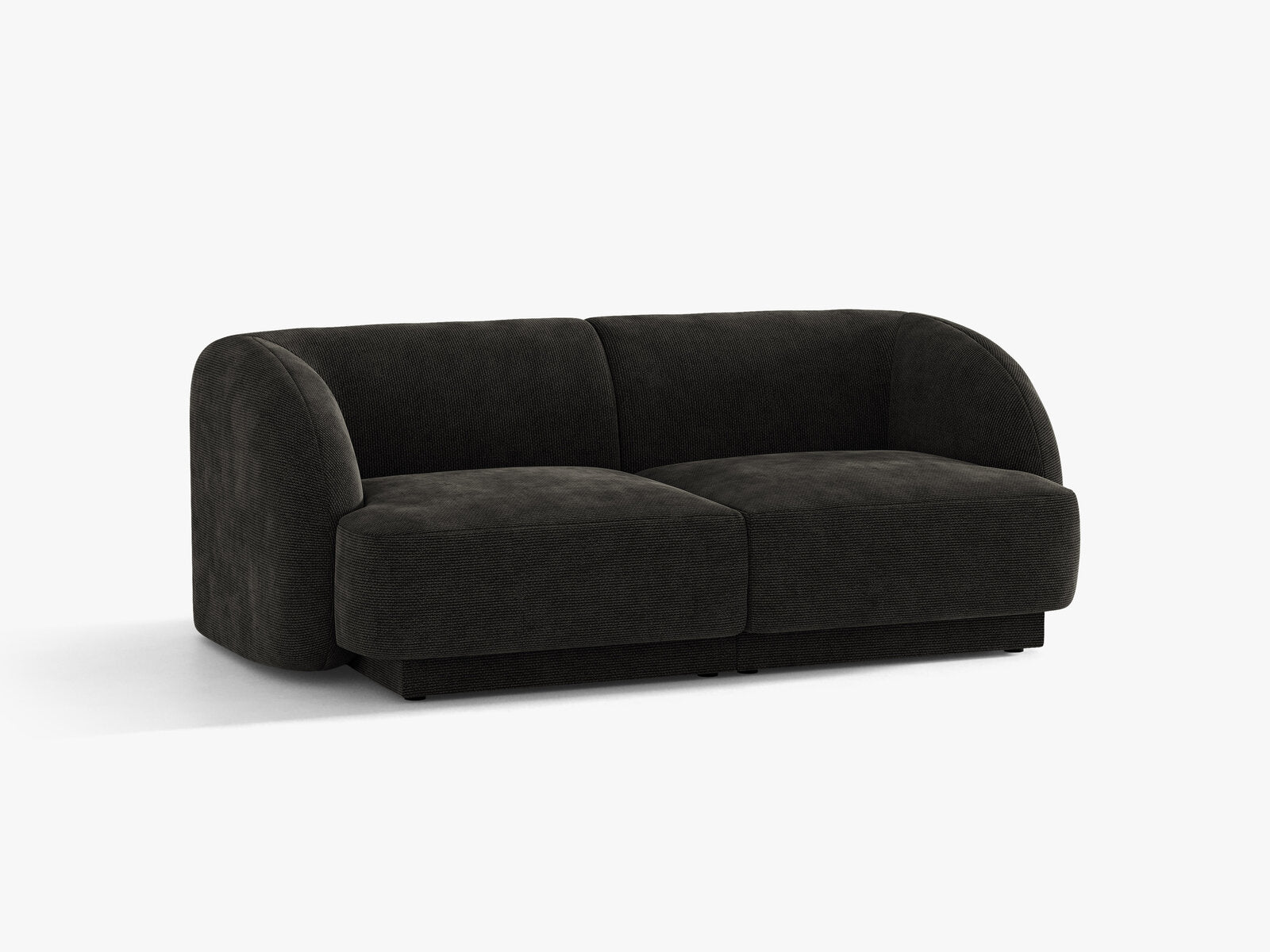Micadoni Sofa Miley 2-Sitzer Chenille Eden Anthrazit