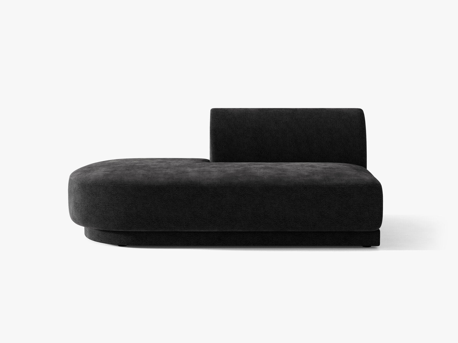 Micadoni 2-Sitzer Sitzmodul offen Miley Links Chenille Haga Schwarz
