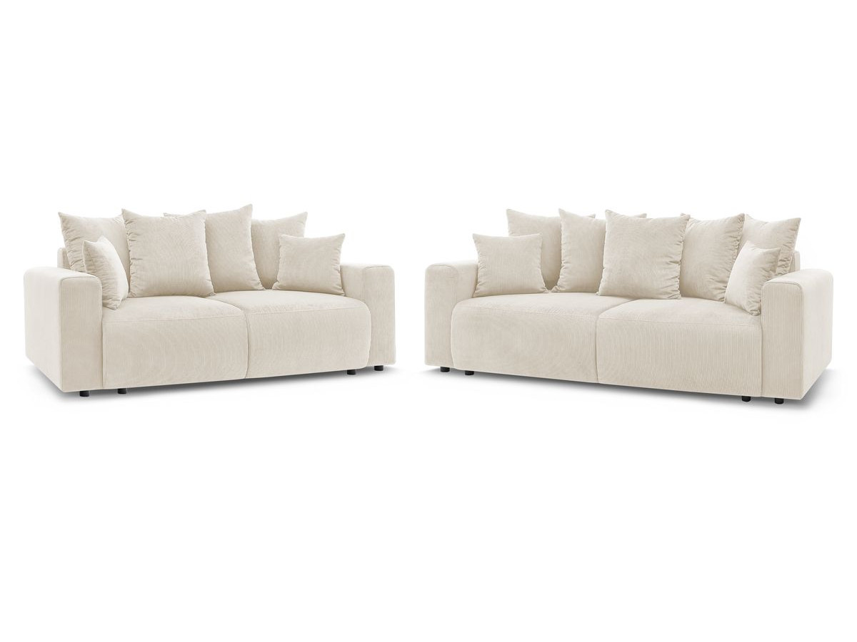 Bobochic Envy Sofa 5-Sitzer Cordsamt Beige