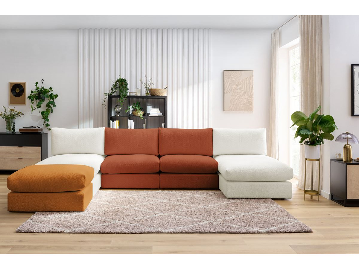 Bobochic Paris Wohnlandschaft Bouclé-Stoff Mehrfarbig