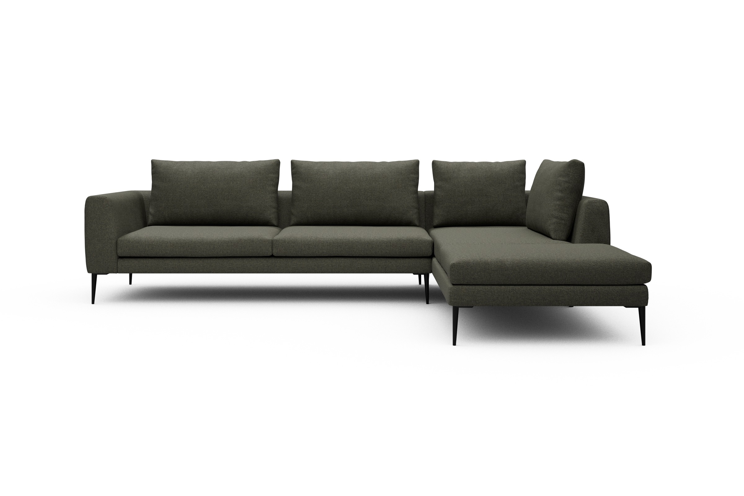 Skandi Home Ecksofa Paul Relax-Ecke links mit 3-Sitzer Sama-Winter-Moss moebelfaktor