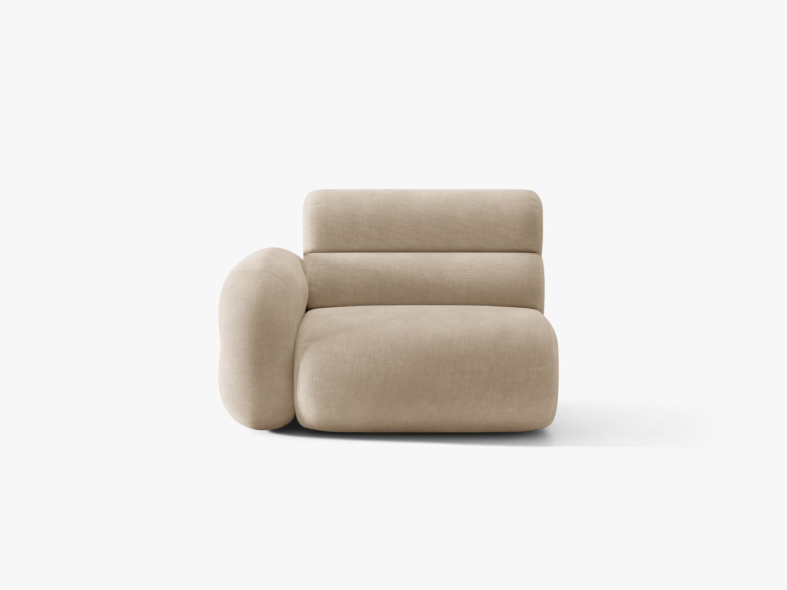 Micadoni Neo Sofamodul Links Chenille Golden Dunkelbeige