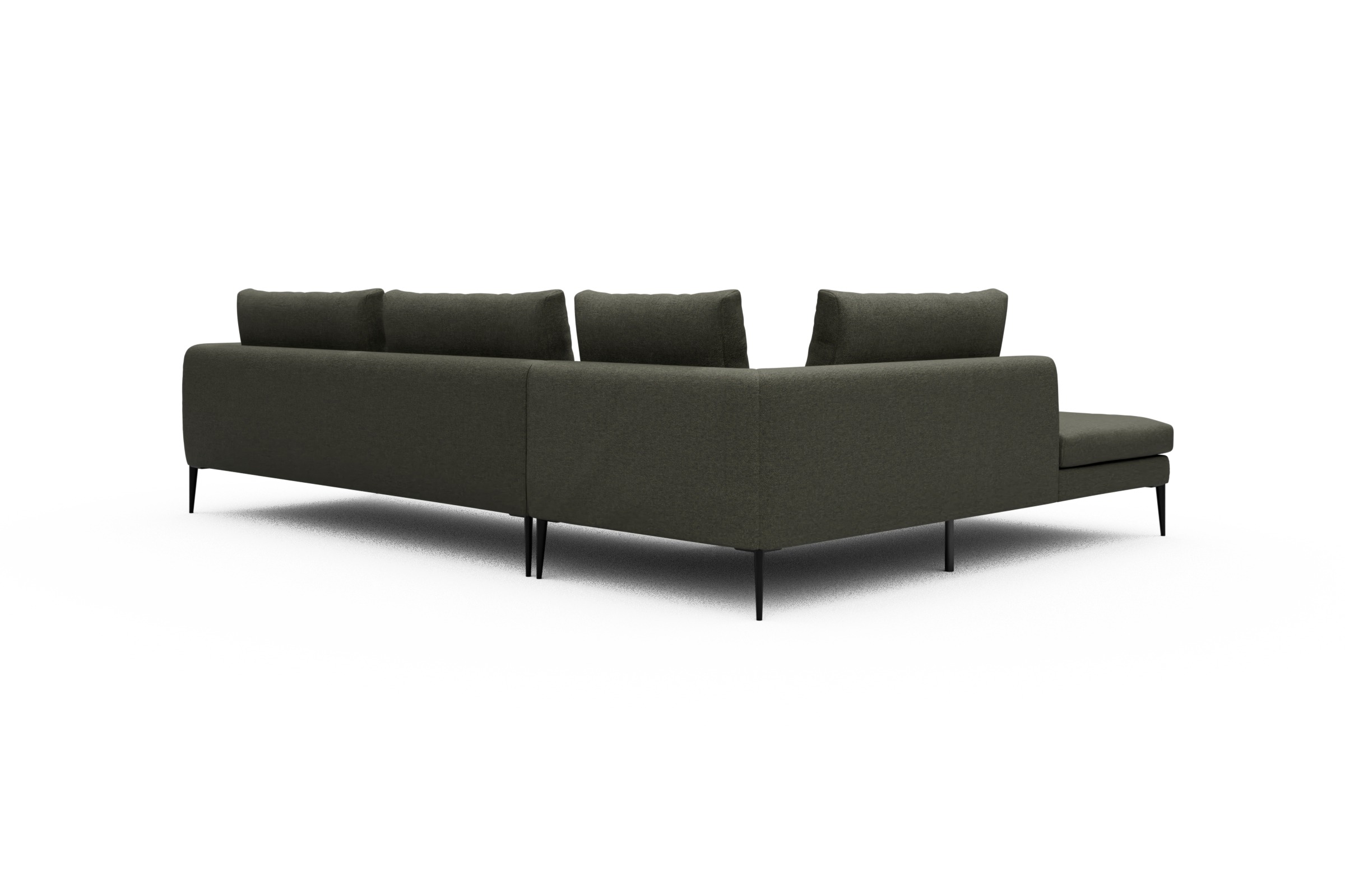 Ecksofa Paul Relax-Ecke rechts mit 3-Sitzer Sama-Winter-Moss