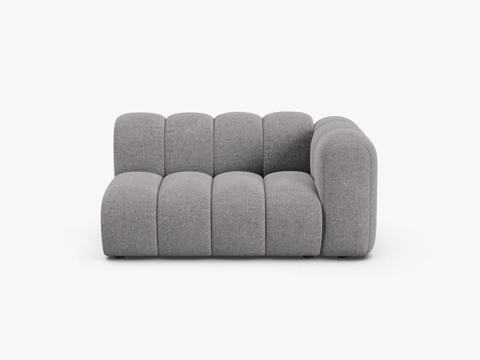 Micadoni Modul Lupine 2-Sitzer Rechts Chenille Eden Hellgrau