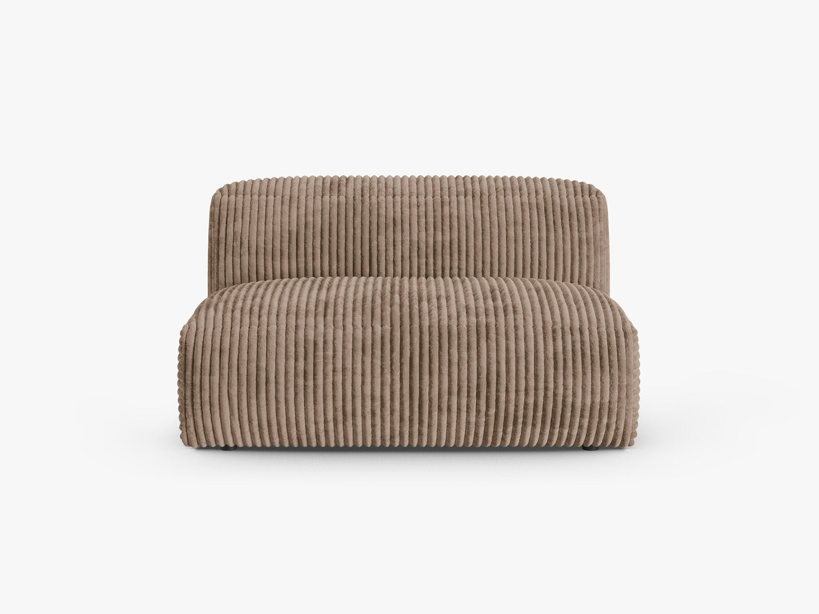Micadoni Mittelmodul Martina 1-Sitzer Groß 90cm Sitztiefe Kord Tilia Eichel