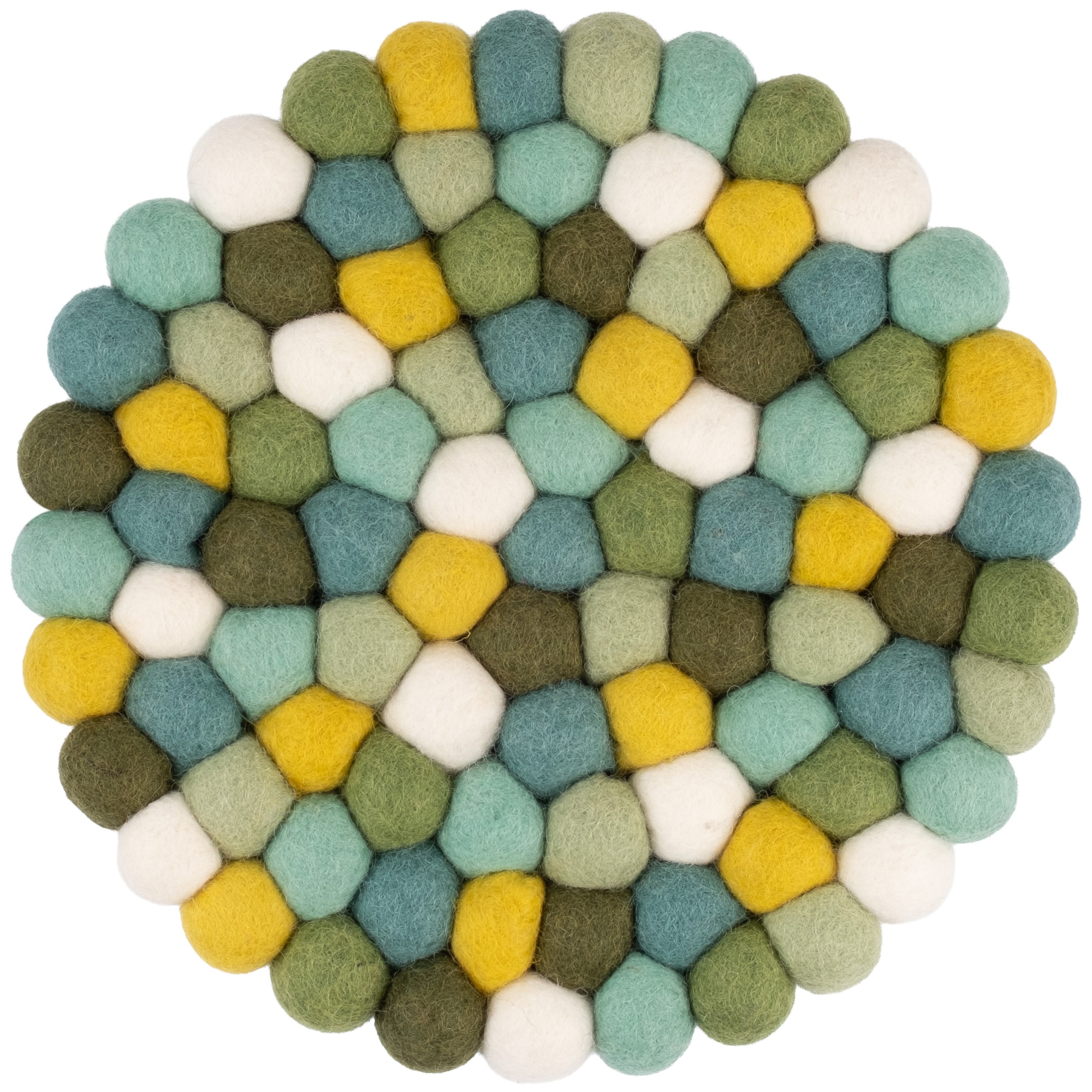myfelt Finn Topfuntersetzer Grün-Türkis-Weiß Ø 20 cm