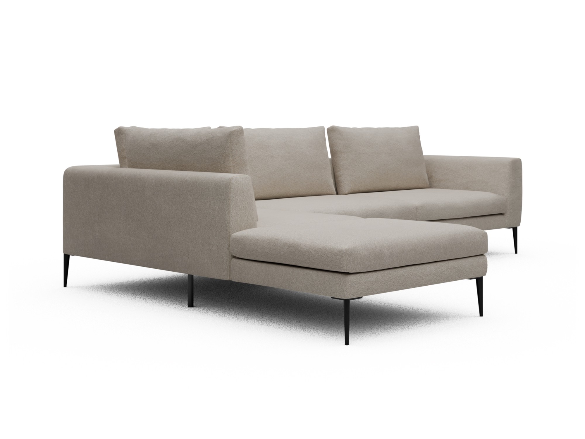 Skandi Home Ecksofa Paul Relax-Ecke links mit 3-Sitzer Aivi-Lace-Beige moebelfaktor