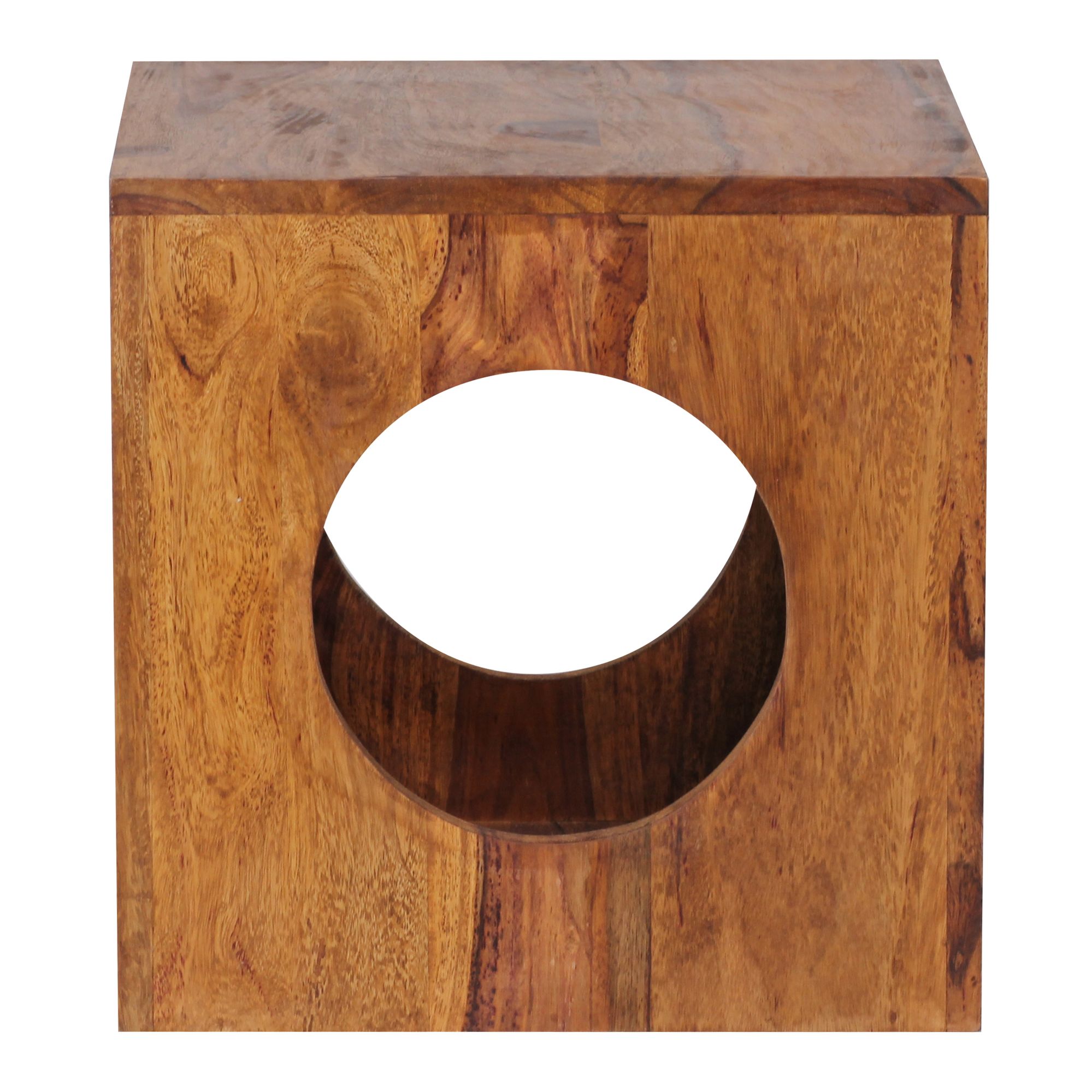 Beistelltisch Aalvik Massivholz Dunkelbraun 35 × 35 × 35 cm