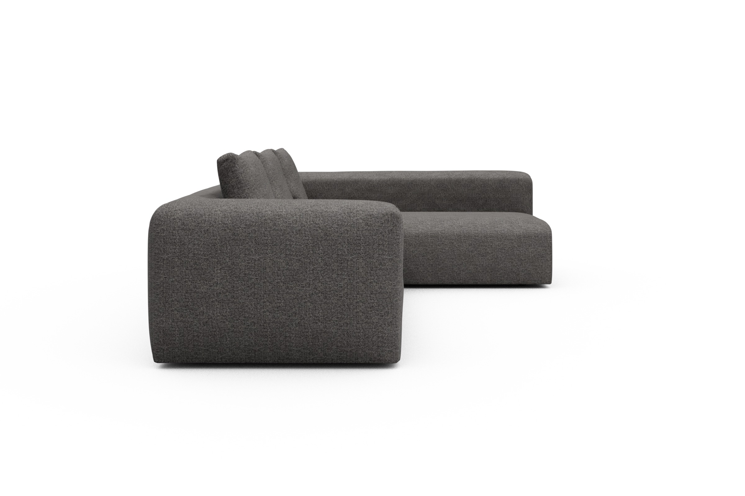 Ecksofa Fred 2x 2,5-Sitzer rechts offen Carreno-Salt-and-Pepper