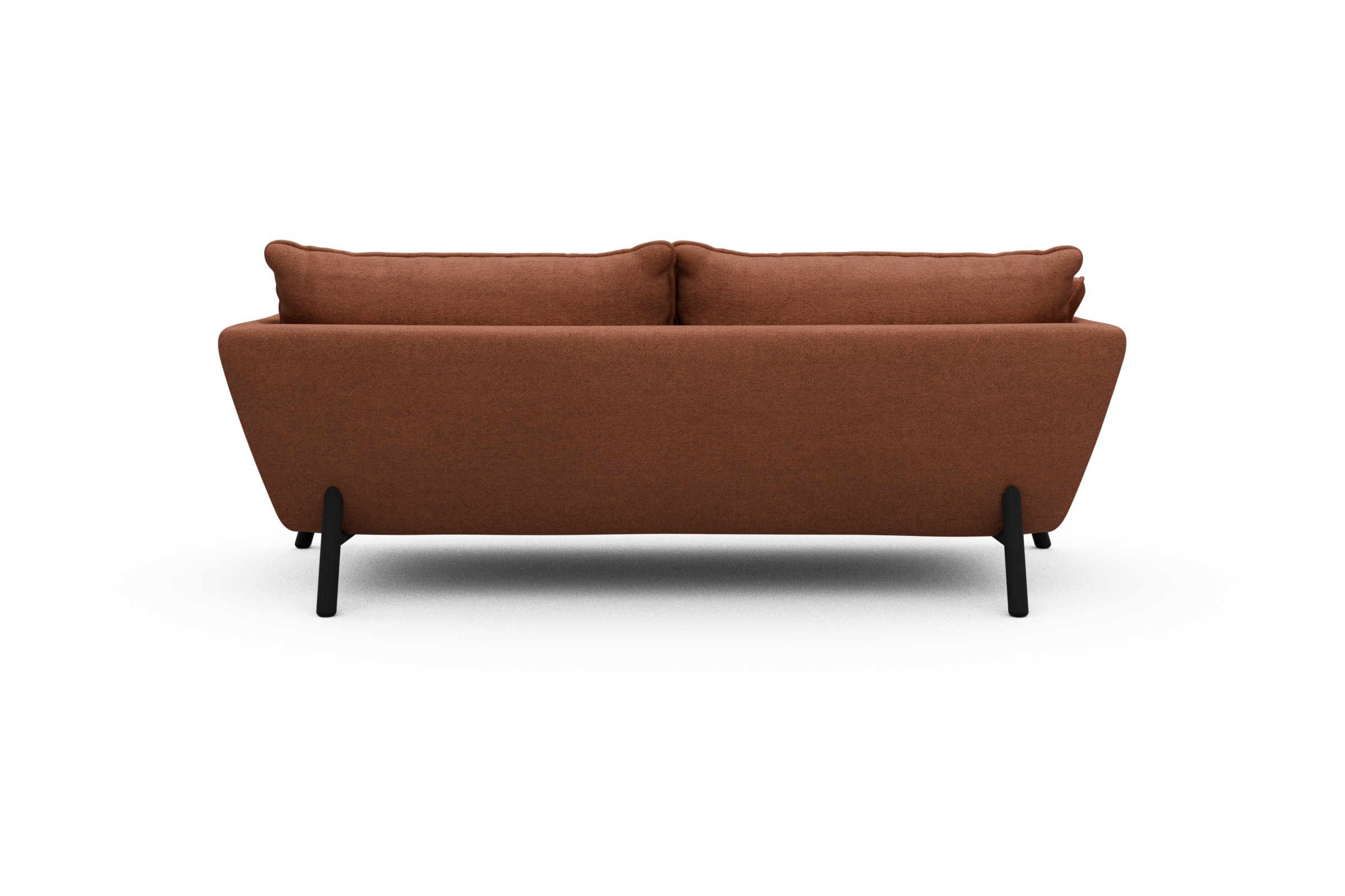Sofa Emil PREMIUM 3-Sitzer Beinfarbe Eiche Schwarz Weda-Rust