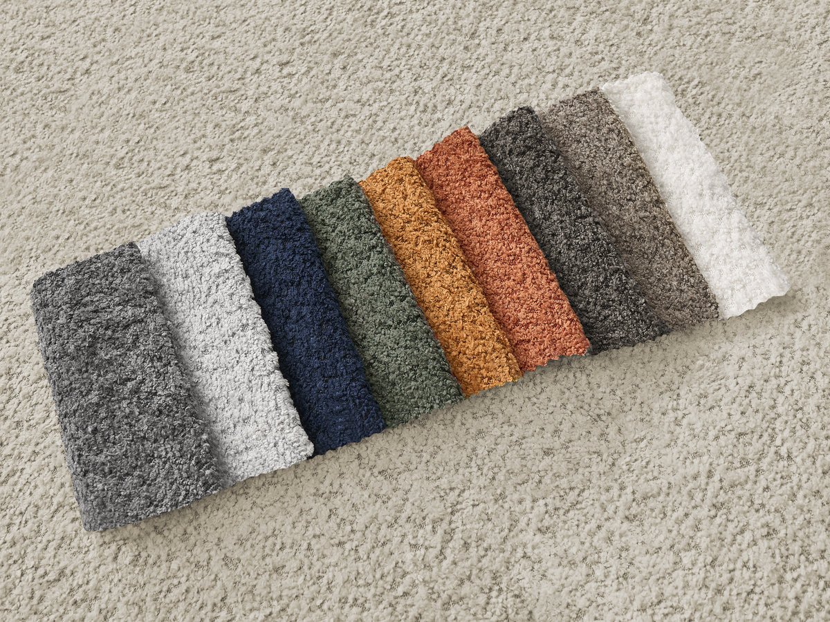 Bobochic Azra Ecksofa 325 × 112 cm Bouclé-Stoff Beige Ecke links