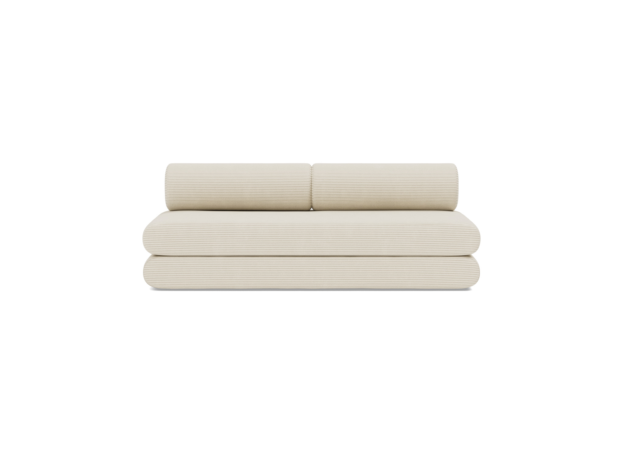 Tagesbett Circlus mit Rückenrollen Kord Corduroy 594-Ivory