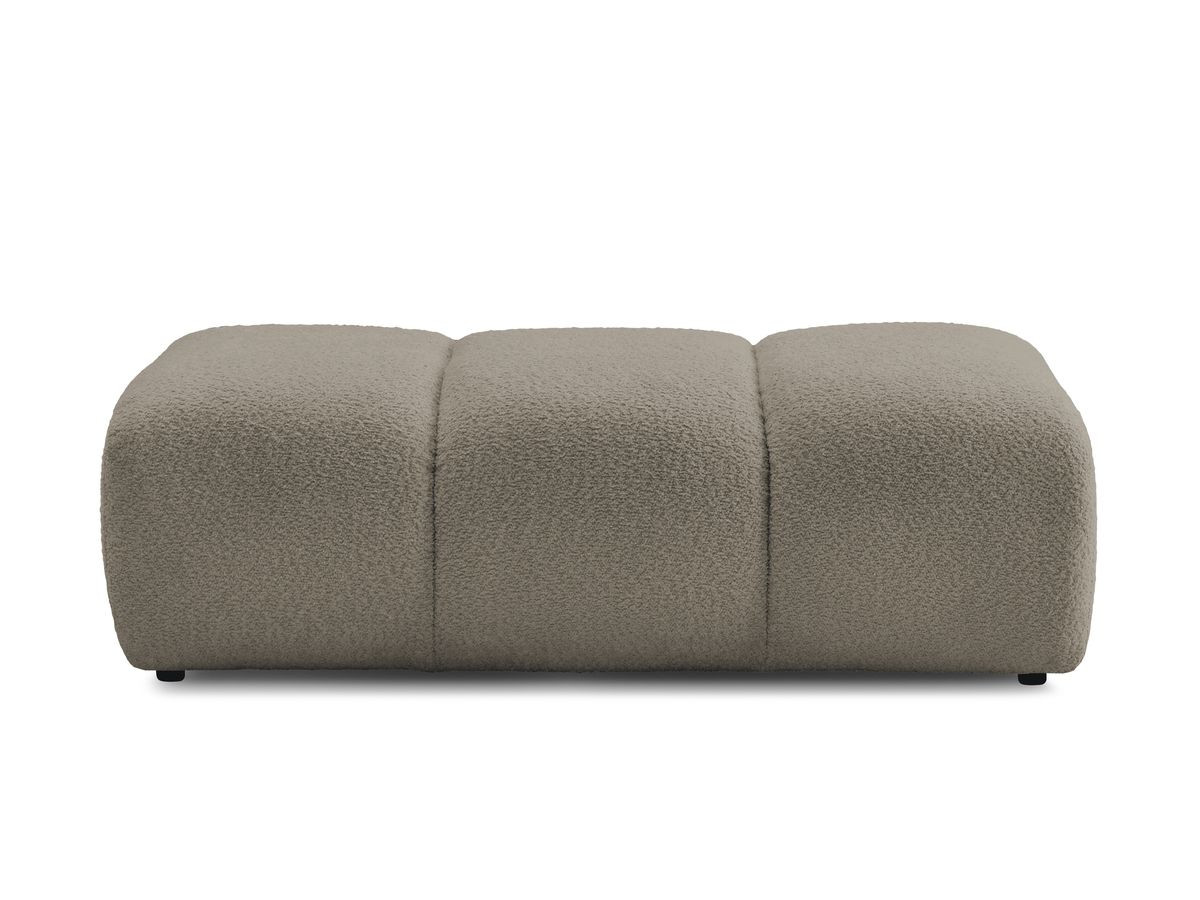 Bobochic Pamira Pouf Bouclé-Stoff Taupe