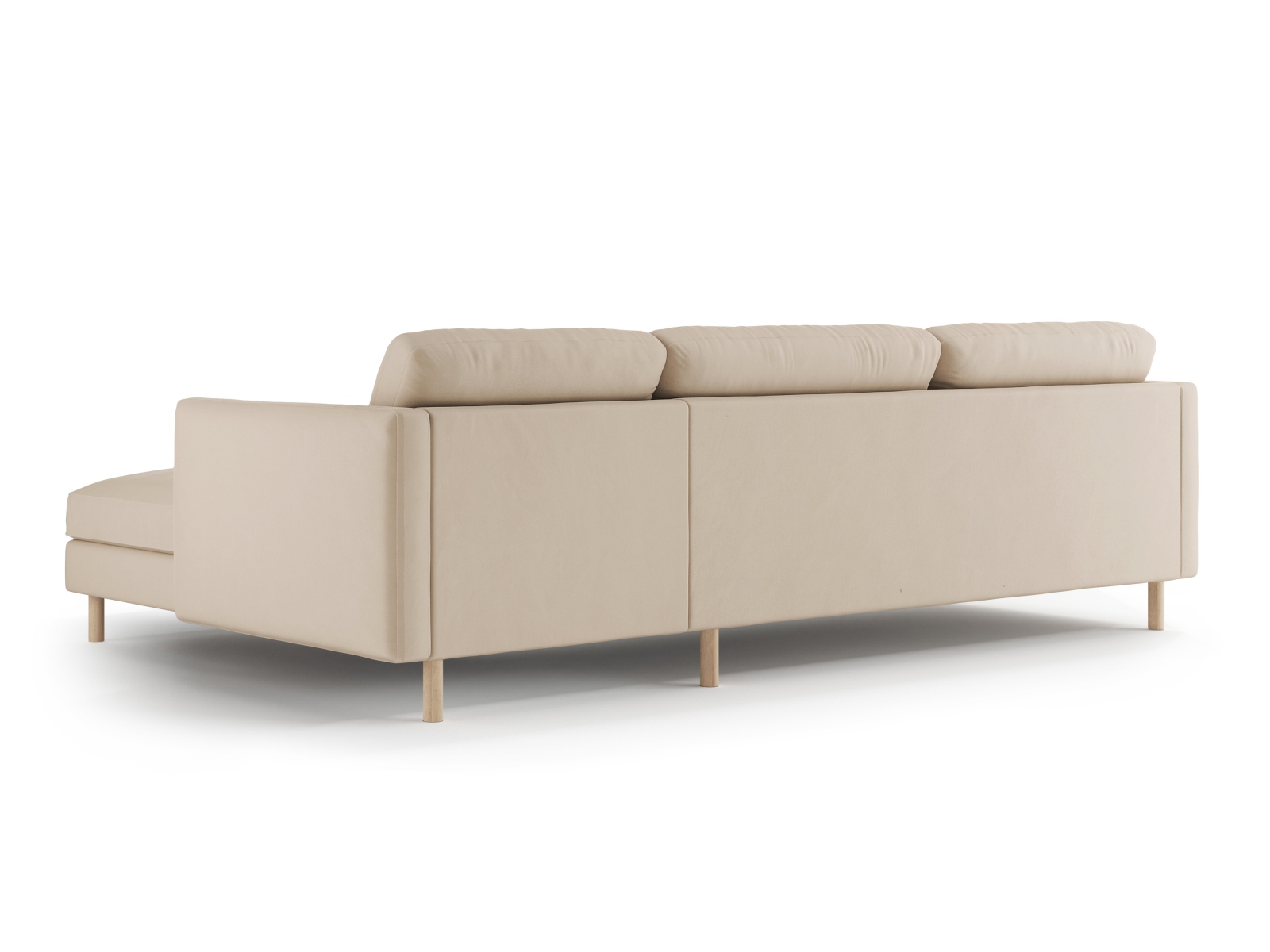 Micadoni Ecksofa Eden 4-Sitzer Rechts Samt Nude