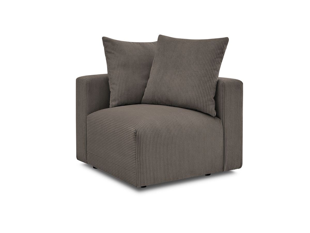 Bobochic Voltaire Eckmodul Cordsamt Taupe Ecke rechts