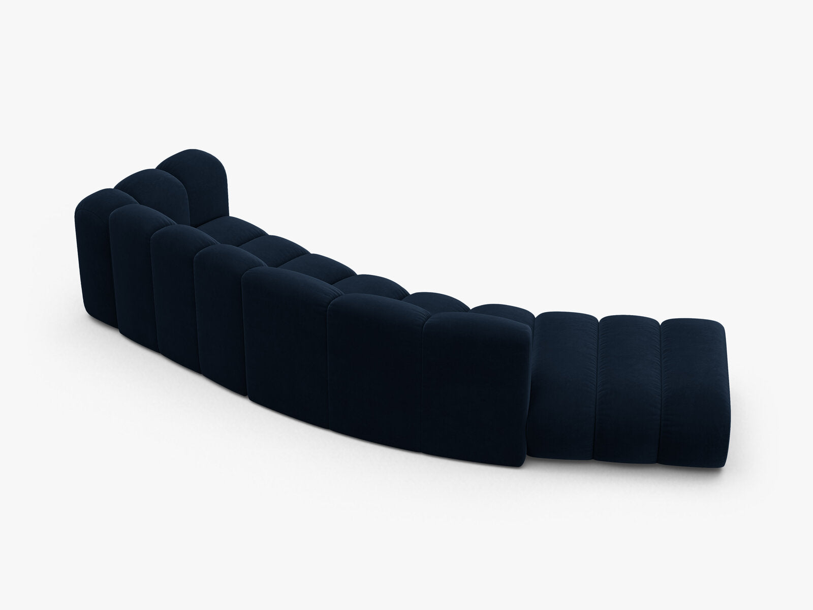 Micadoni Modulares Sofa Lupine 5-Sitzer Links Samt Salvador Königsblau