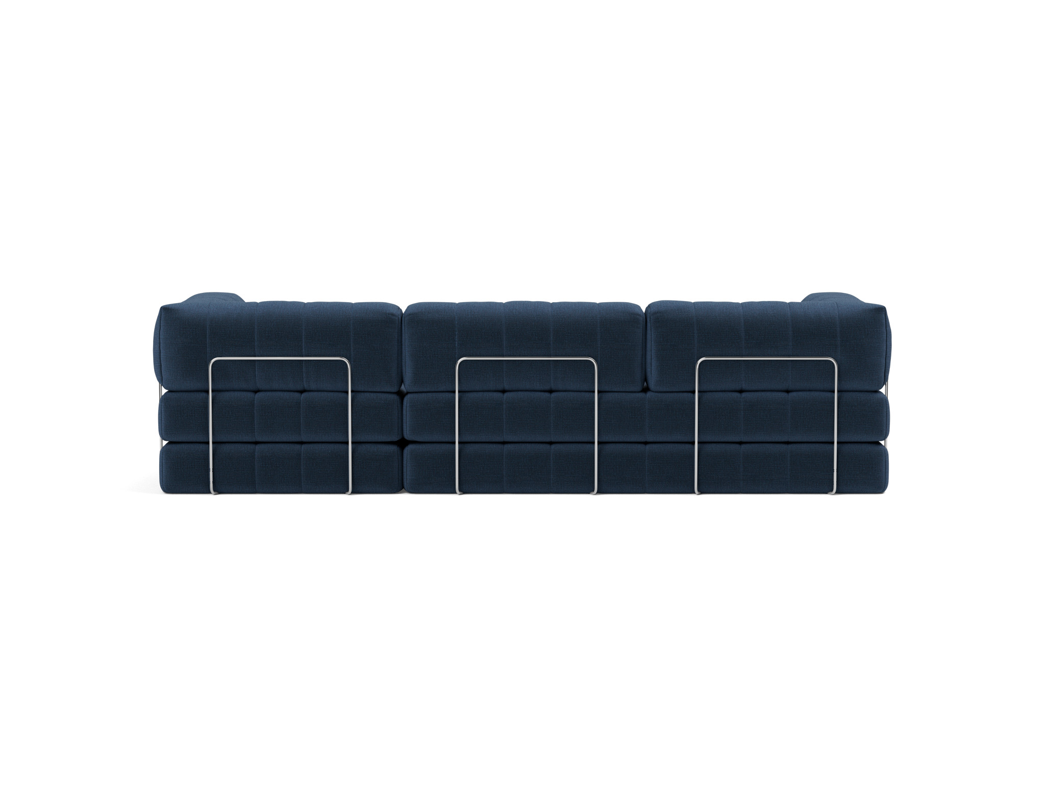 Schlafsofa CozyPad Grand mit Armlehnen Chenille Esina 414-Indigo-Blue