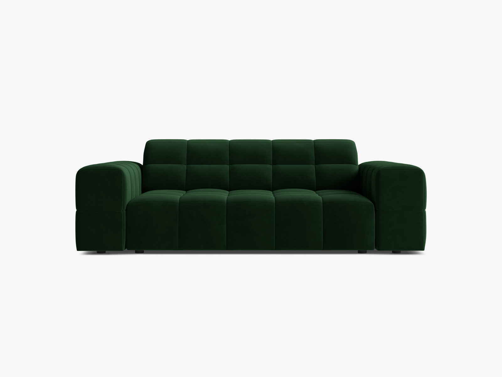 Micadoni Jennifer Sofa 2-Sitzer Samt Bluvel Flaschengrün