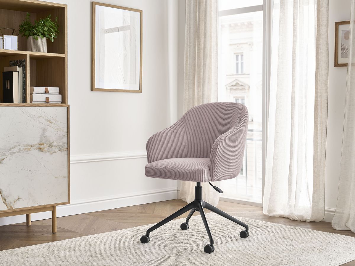 Bobochic Sophie Bürostuhl Cordsamt Rosa