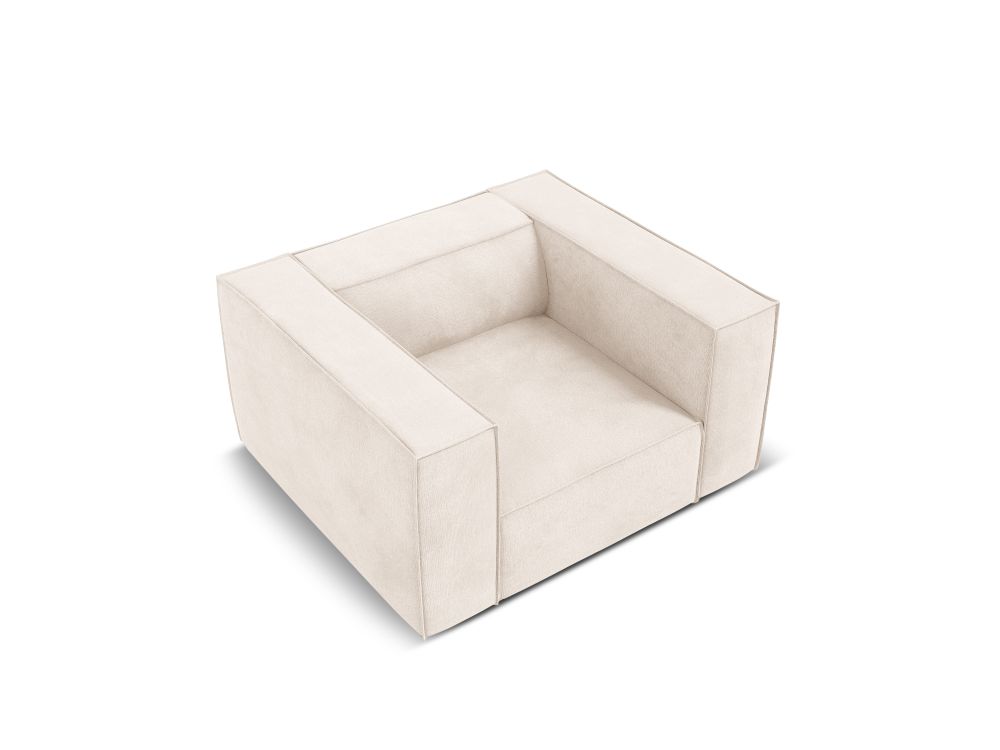 Cosmopolitan Design Sessel Turin Strukturierter Stoff Rosario Helles Beige