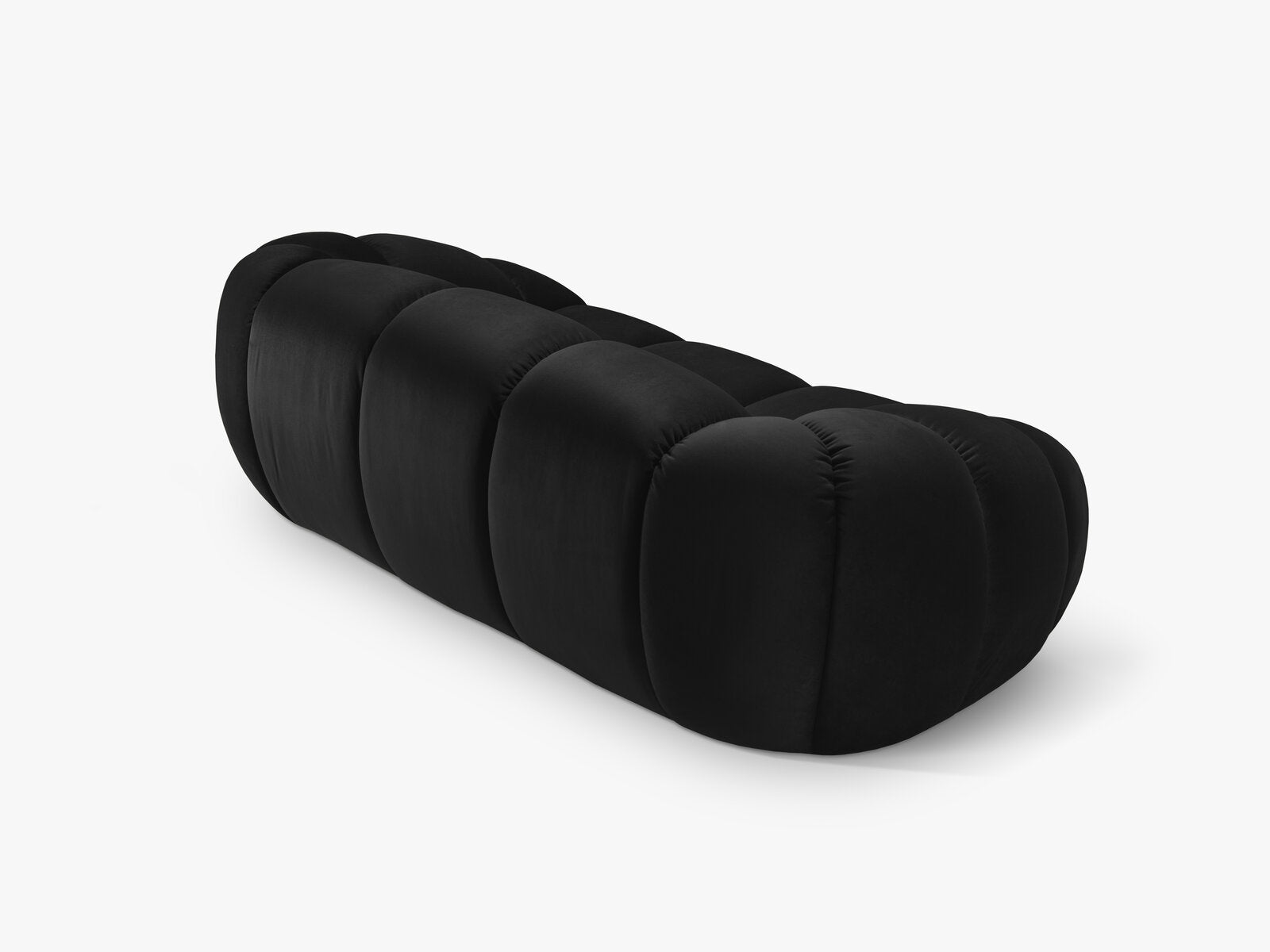 Micadoni Sofa Diana 2-Sitzer Samt Schwarz