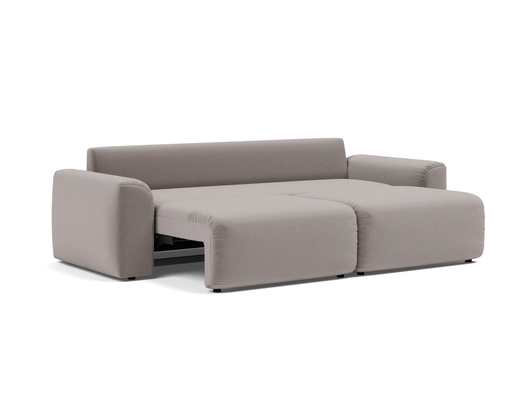 Schlafsofa Norum mit Chunky-Armlehnen Chenille Esina 418-Truffle