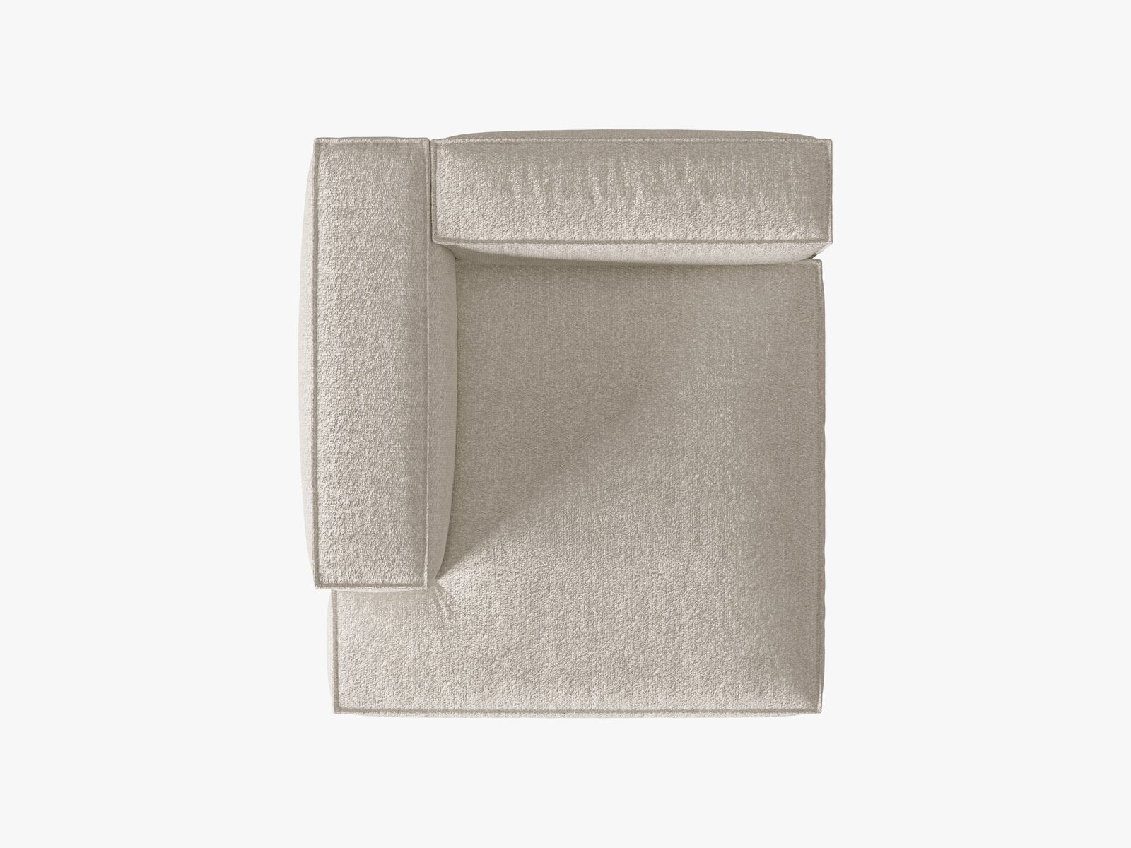 Micadoni Recamiere Nuria 1-Sitzer Links Boucle Beige