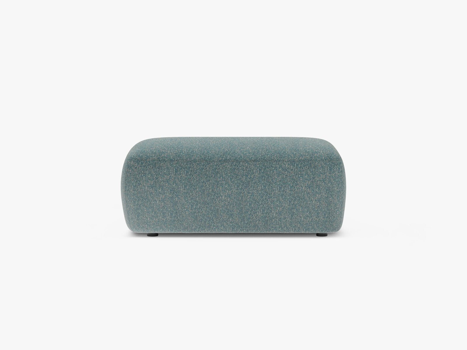 Micadoni Hocker Kate 1-Sitzer Strukturierter Stoff Blau Melange