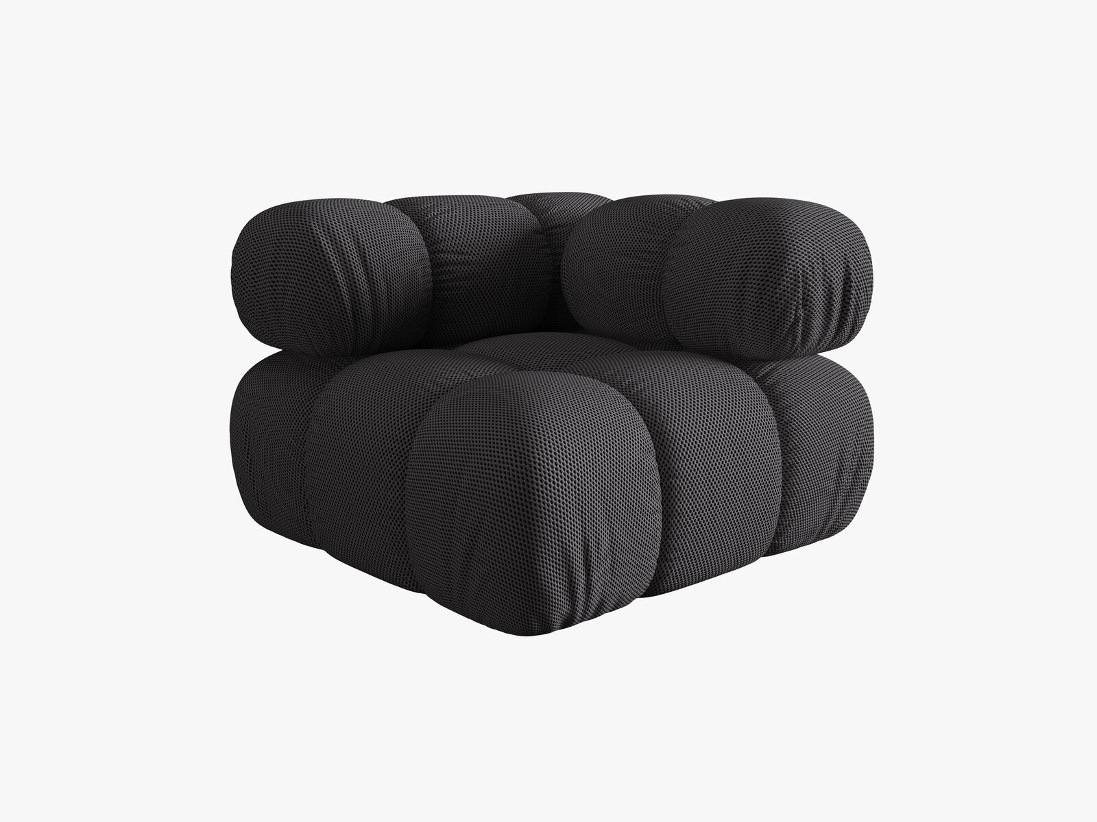 Micadoni symmetrisches Eckmodul Bellis 3D-Stoff Sonic Espresso