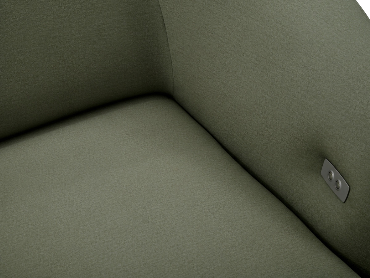 Bobochic Halo Ecksofa mit Schlaffunktion Stoff Grün Ecke links