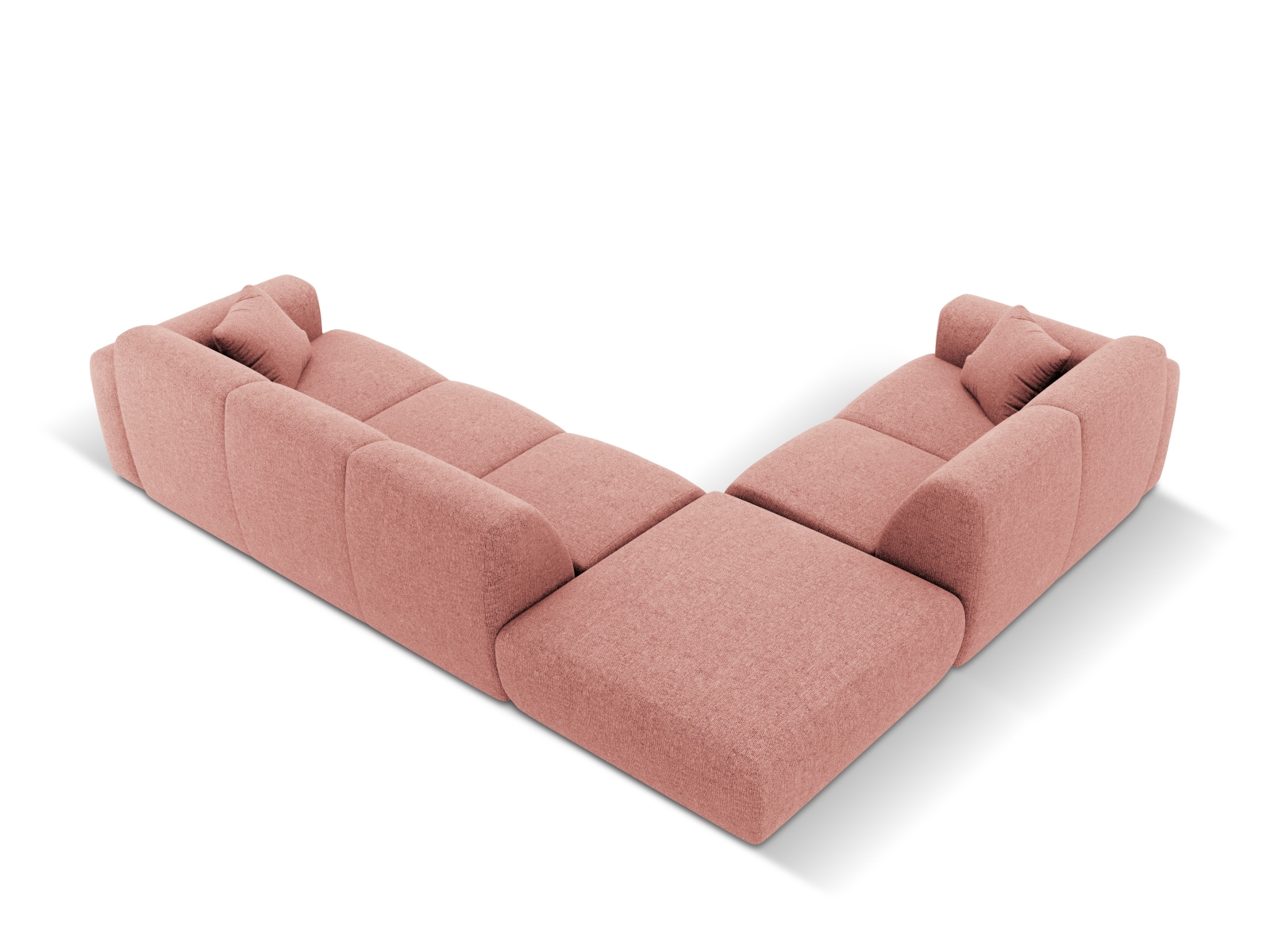 Cosmopolitan Design Ecksofa Nolio 4-Sitzer offen Chenille Haga Rosa Links