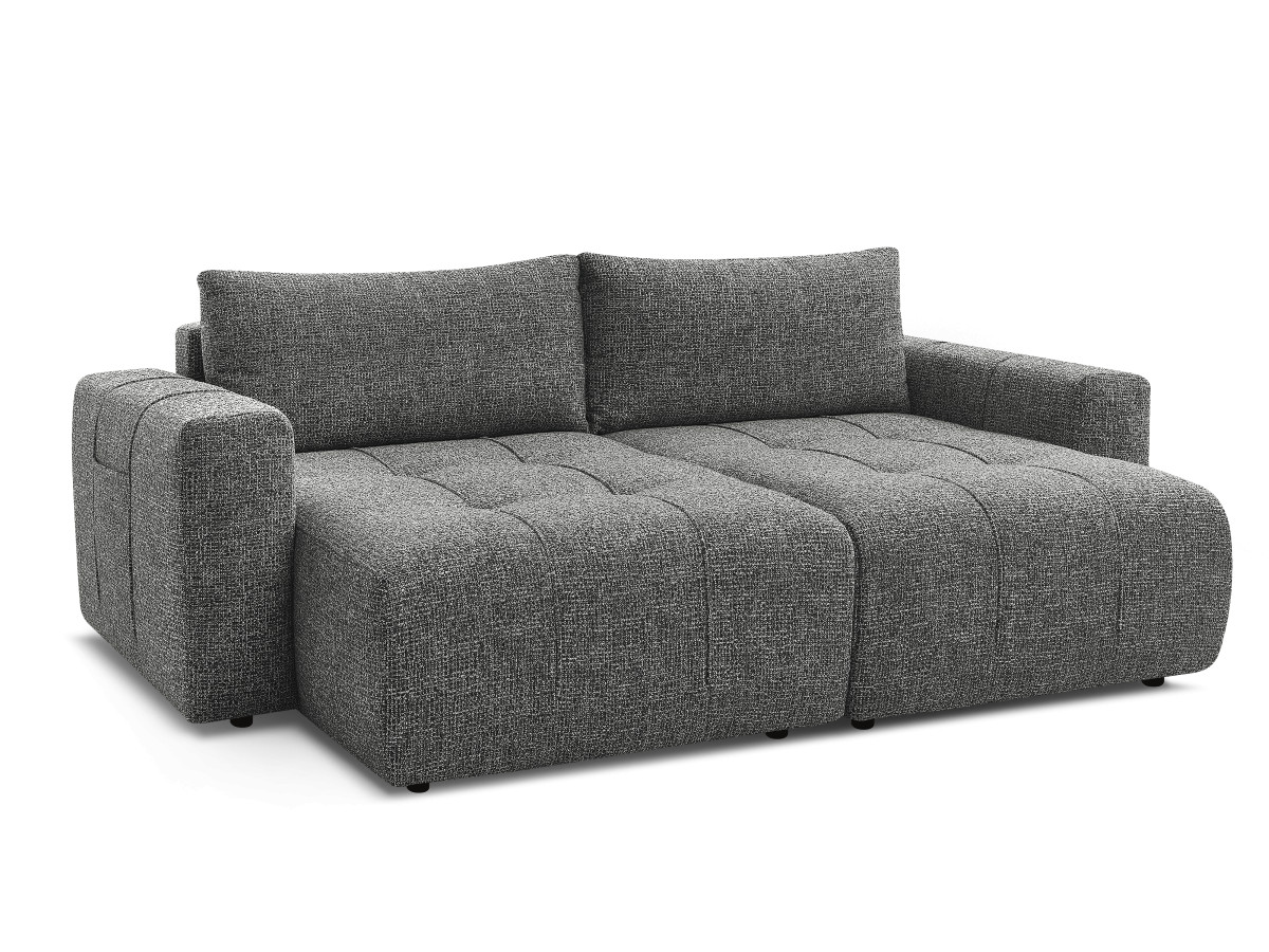 Bobochic Arsene Sofa 4-Sitzer Melange-Stoff Dunkelgrau
