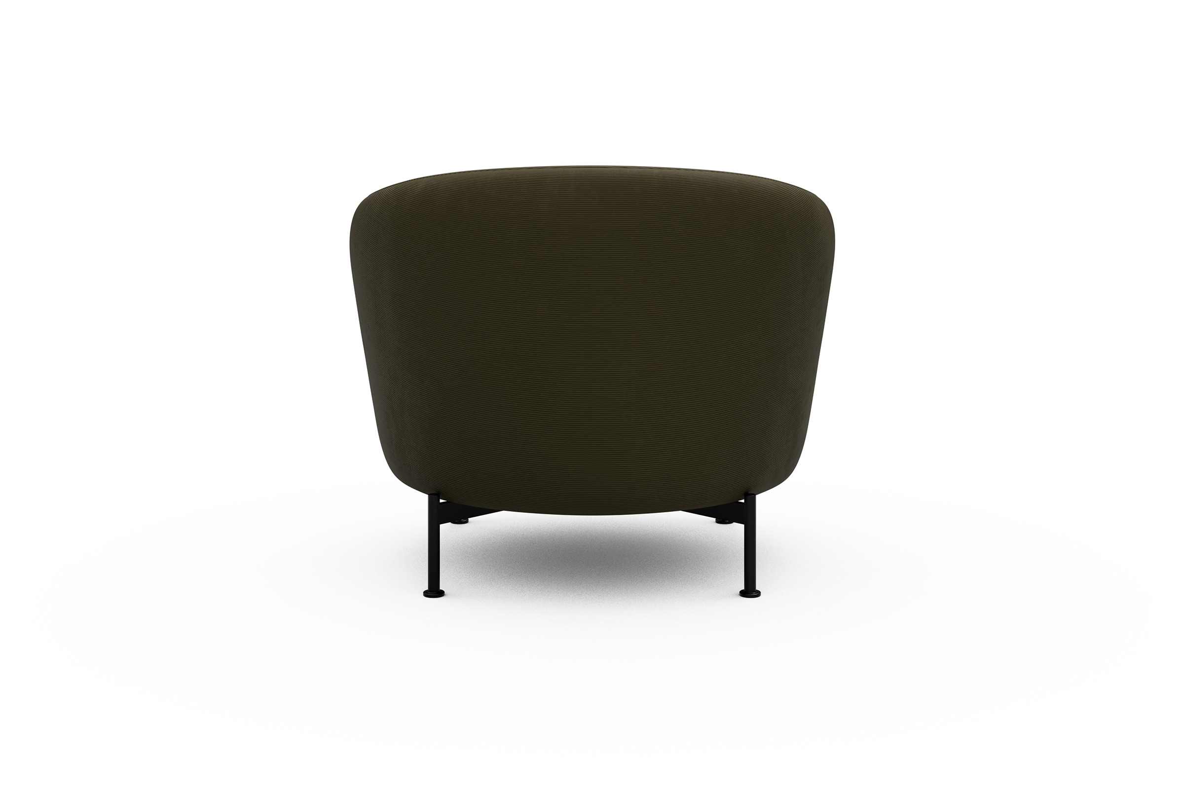 Sessel Ronda X-Metallgestell Schwarz Cordufine-Pine-Green
