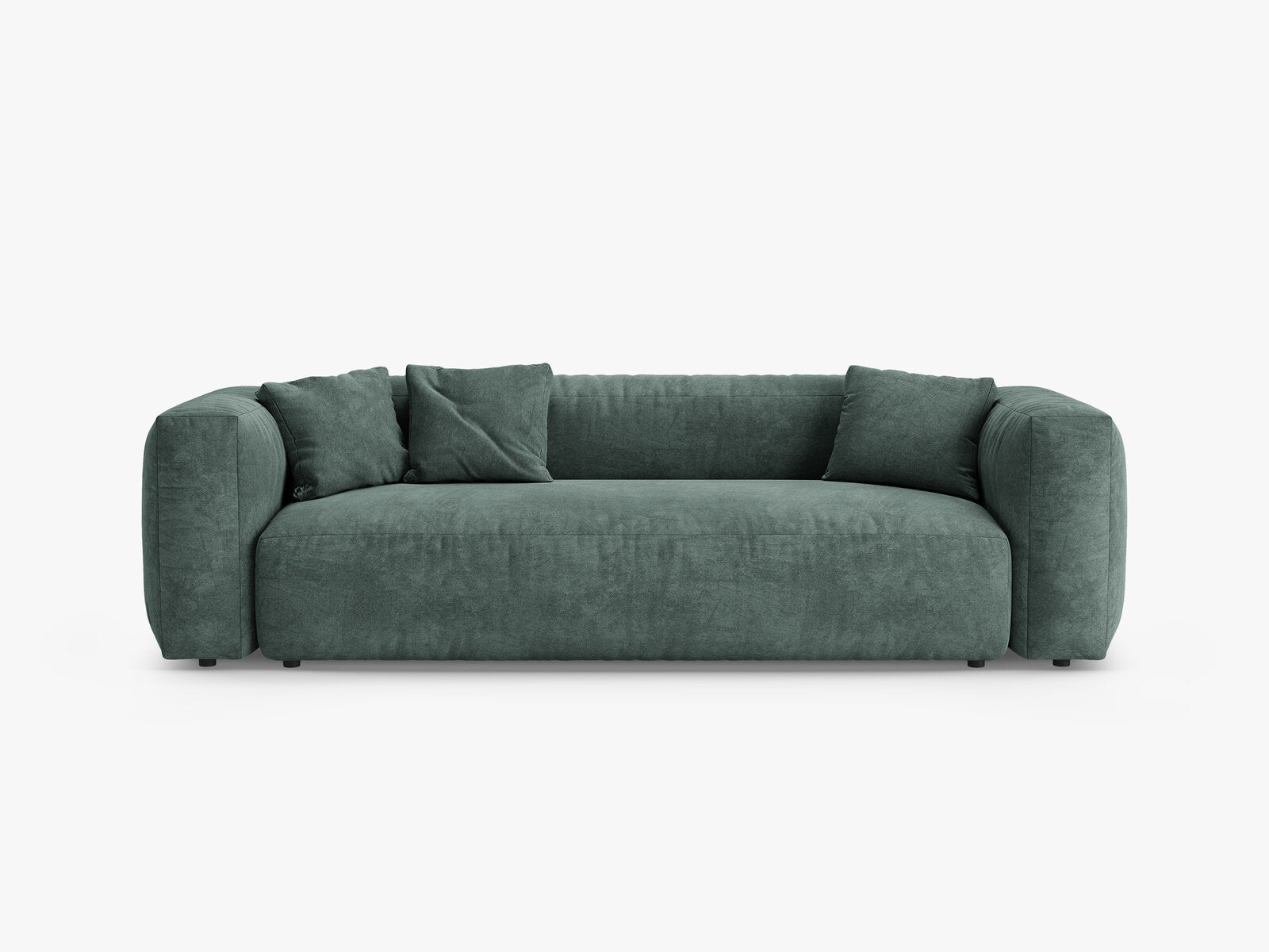 Micadoni Martina Schlafsofa 3-Sitzer Samt Vogue Petrol