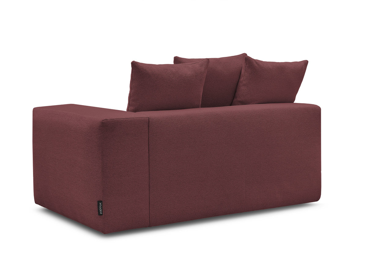 Bobochic Voltaire Sofamodul 2-Sitzer 178 × 100 cm Melange-Stoff Rot Ecke rechts