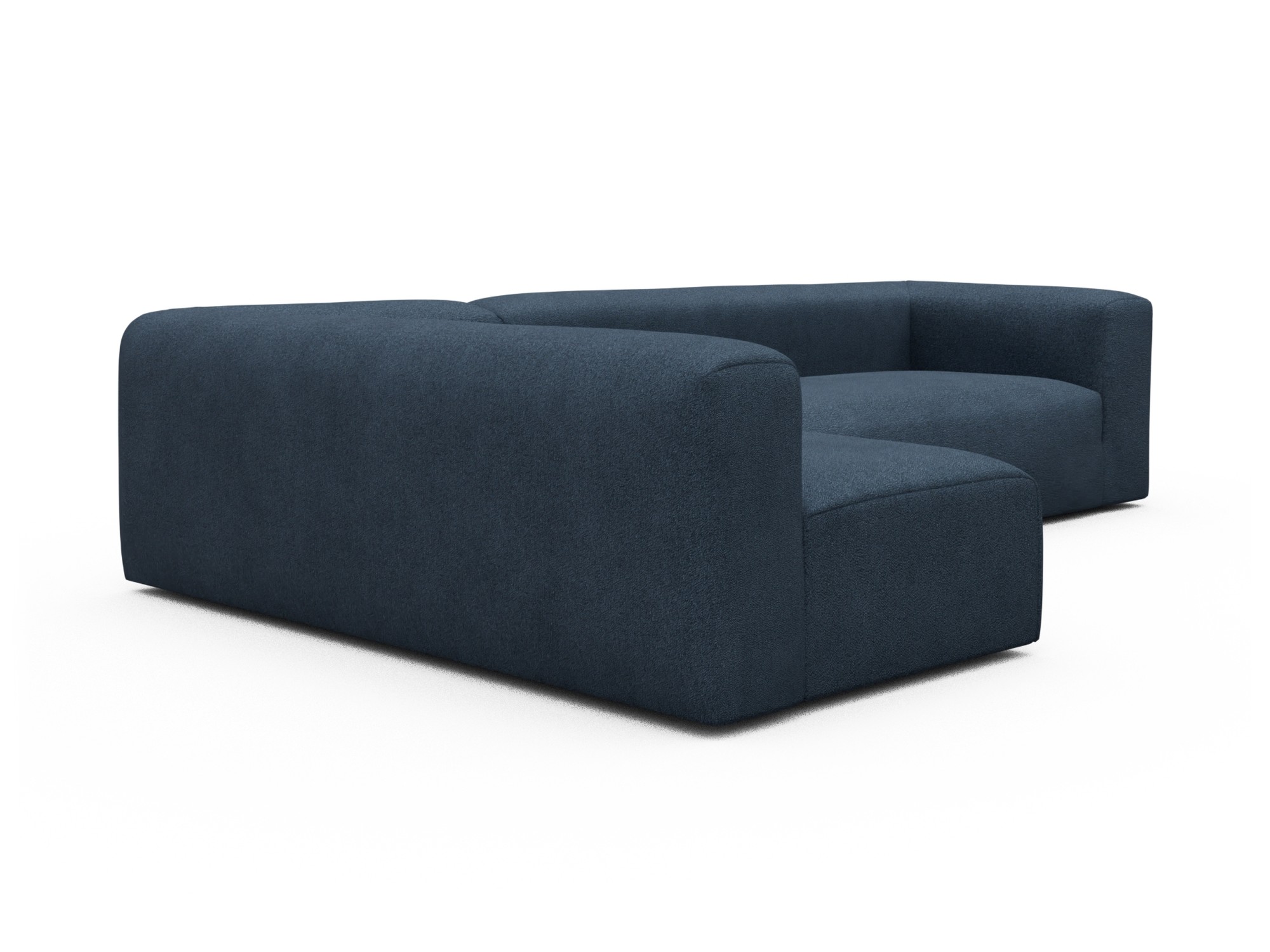 Skandi Home Ecksofa Fred 2x 2,5-Sitzer links offen Boucle-Blue moebelfaktor