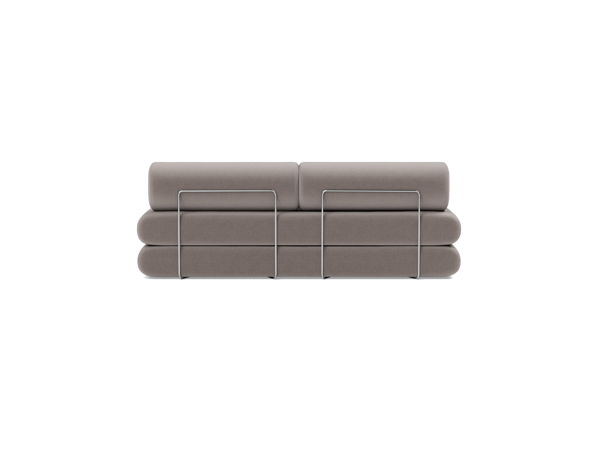 Tagesbett Circlus mit Rückenrollen Chenille Esina 418-Truffle