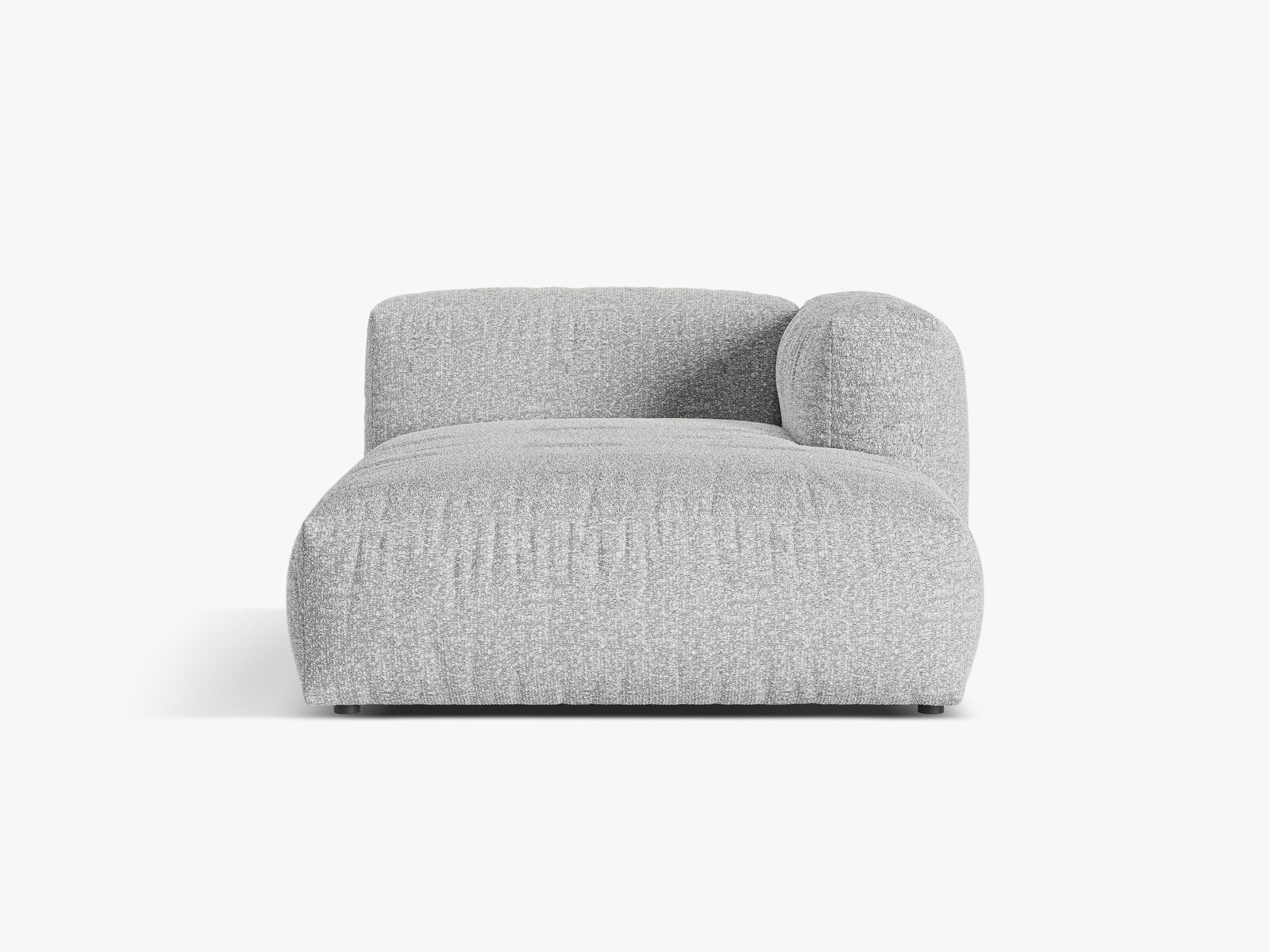 Micadoni Recamiere Martina 1-Sitzer Rechts Boucle Monet Silber