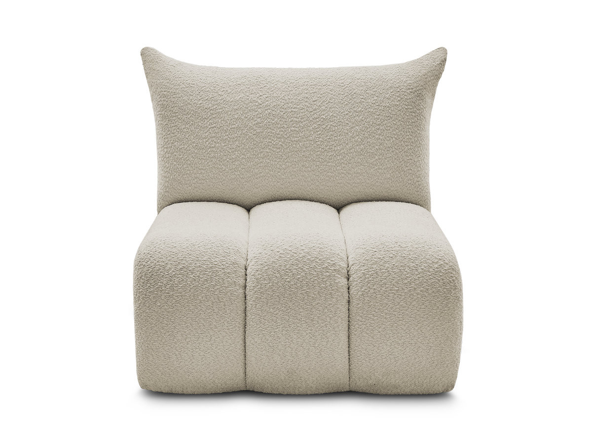 Bobochic Azra Sofamodul 1-Sitzer 90 × 112 cm Bouclé-Stoff Beige