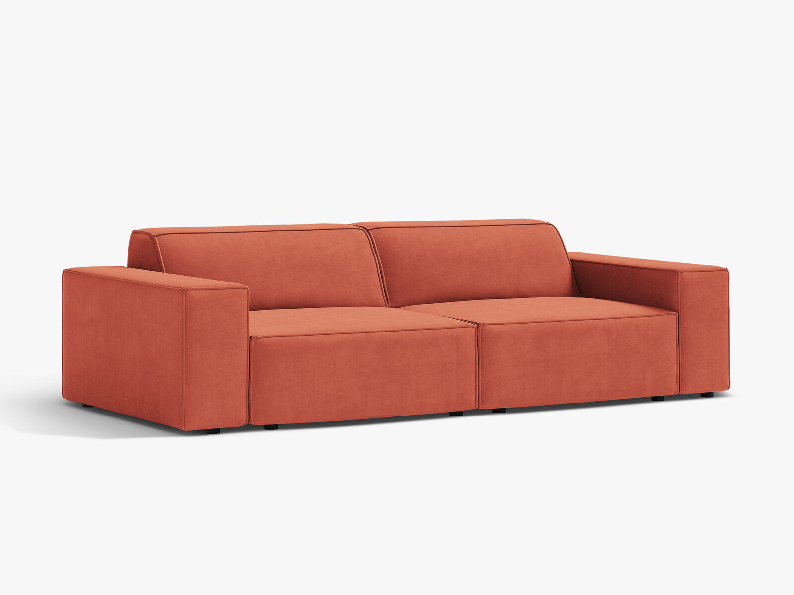 Micadoni 3-Sitzer Sofa Jodie Samt Venus Koralle