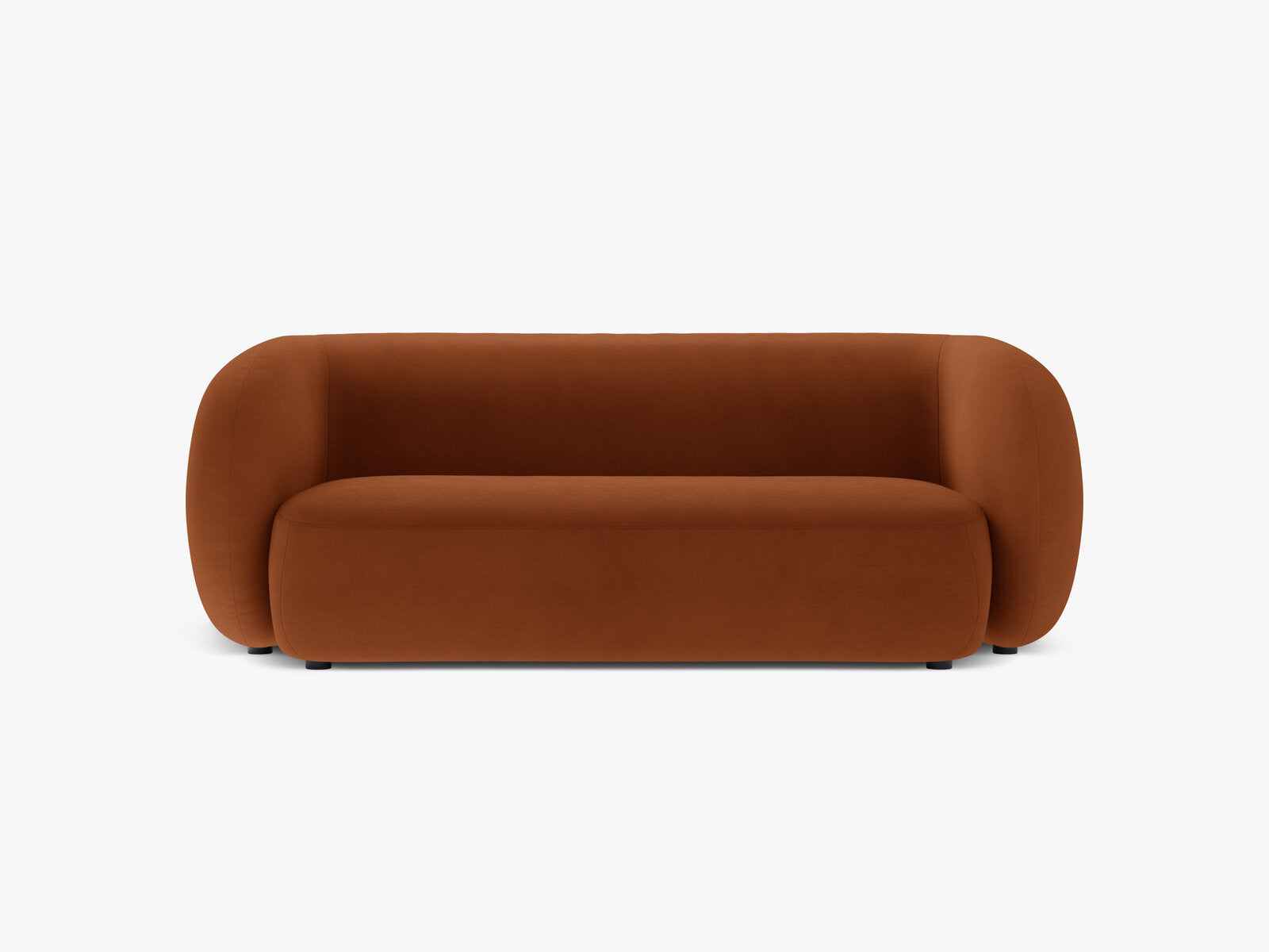Micadoni Sofa Kate 2-Sitzer Samt Terrakotta