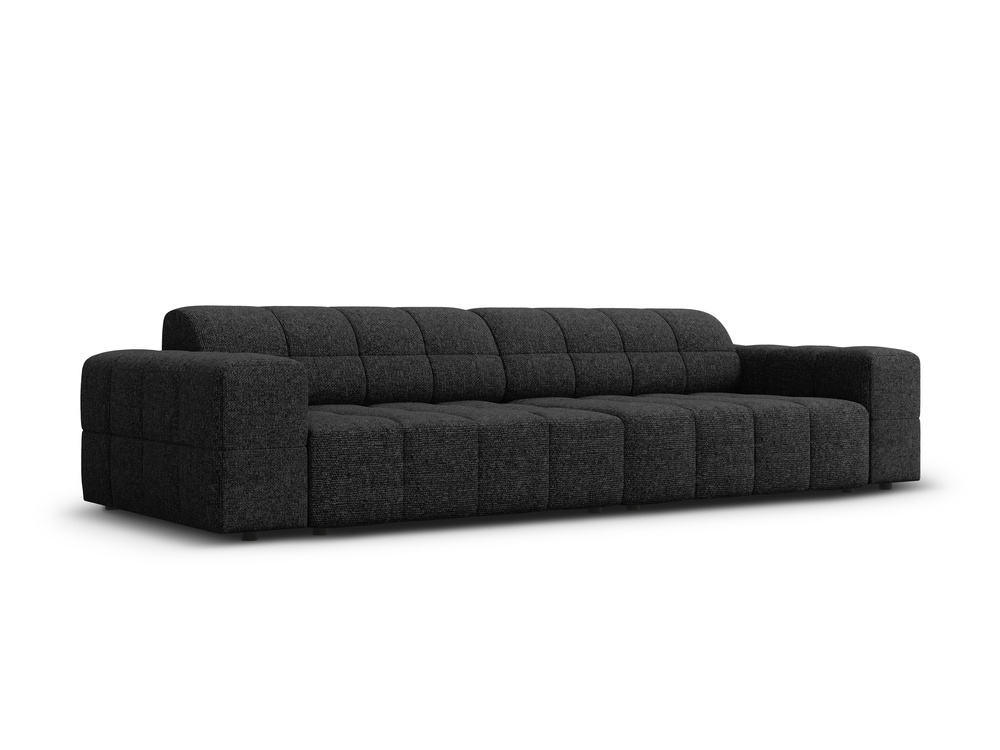 Cosmopolitan Design Sofa Chicago 4-Sitzer Chenille Haga Schwarz