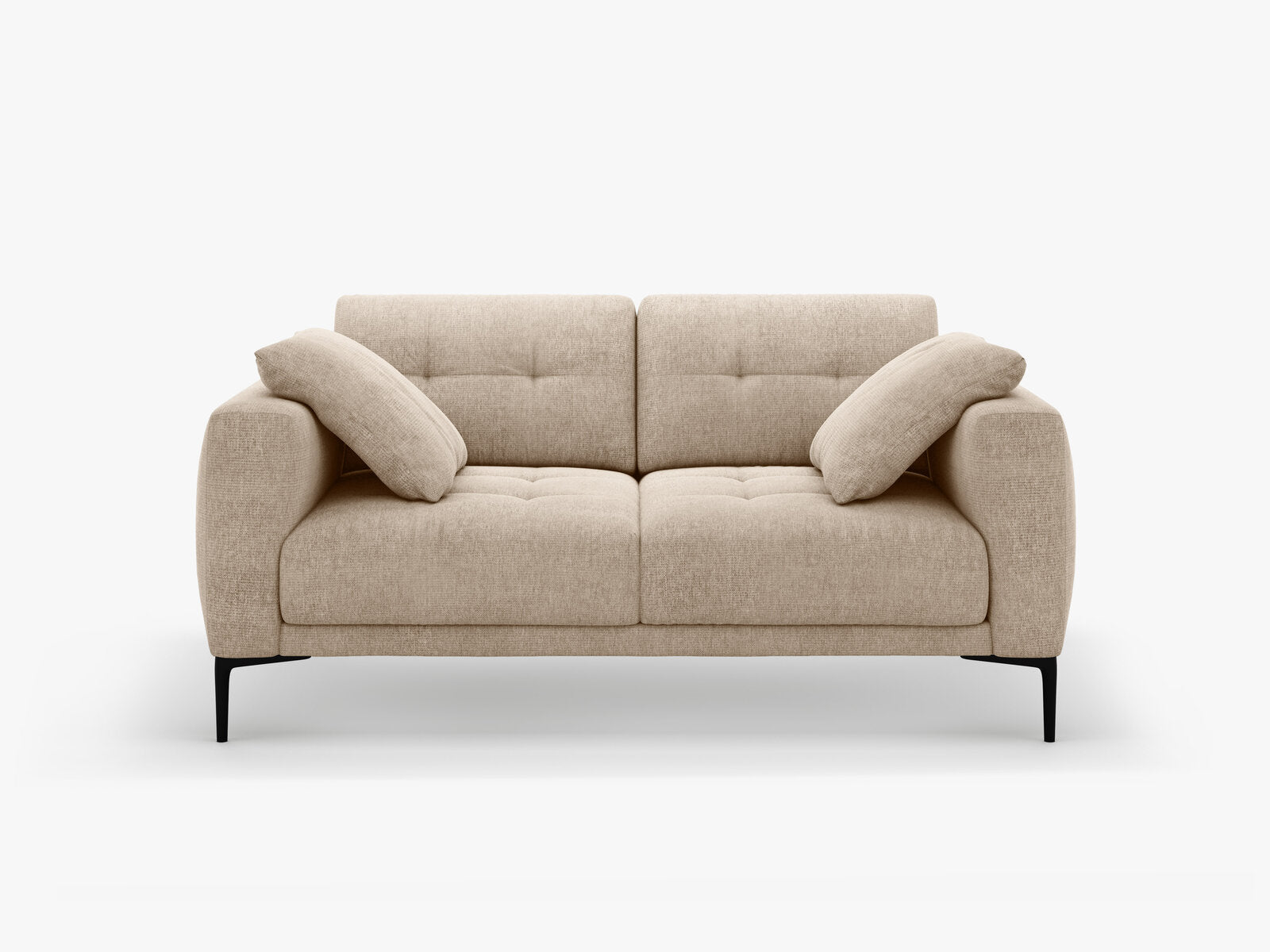 Micadoni Sofa Bemy 2-Sitzer Strukturierter Stoff Sand